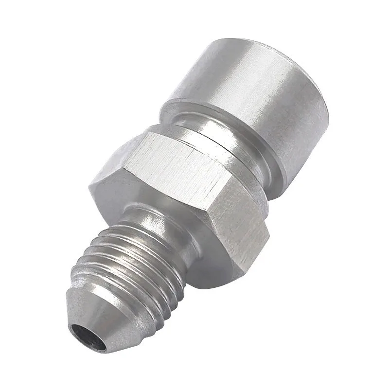 For Auto Modification Accessories Stainless Steel Brake Connector AN4 AN3 External Thread To 3/8-24 M10 Internal Thread 5 Pcs