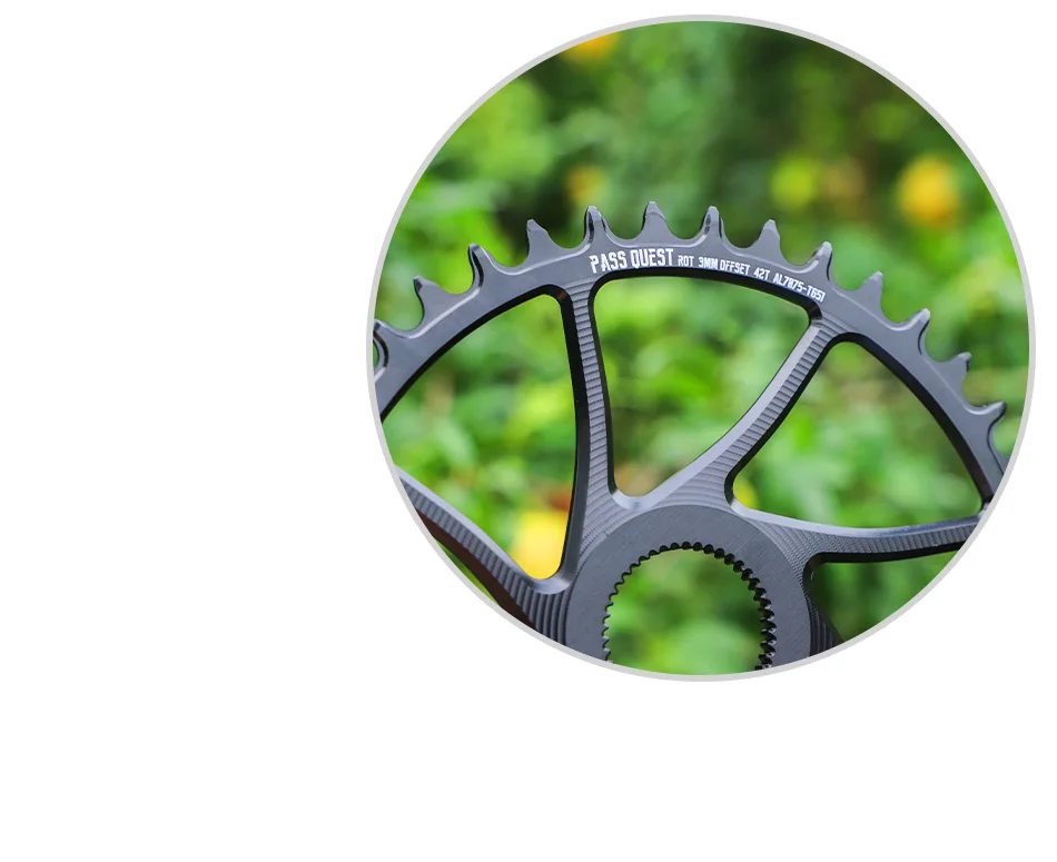 Silber 3mm Offset Für Rotor VEGAST ALDHU CRANKS Mountainbike Direkt Montieren Kettenblätter 36T 38T 40T 42T 44T 46T48T Kettenblatt – Detail 9