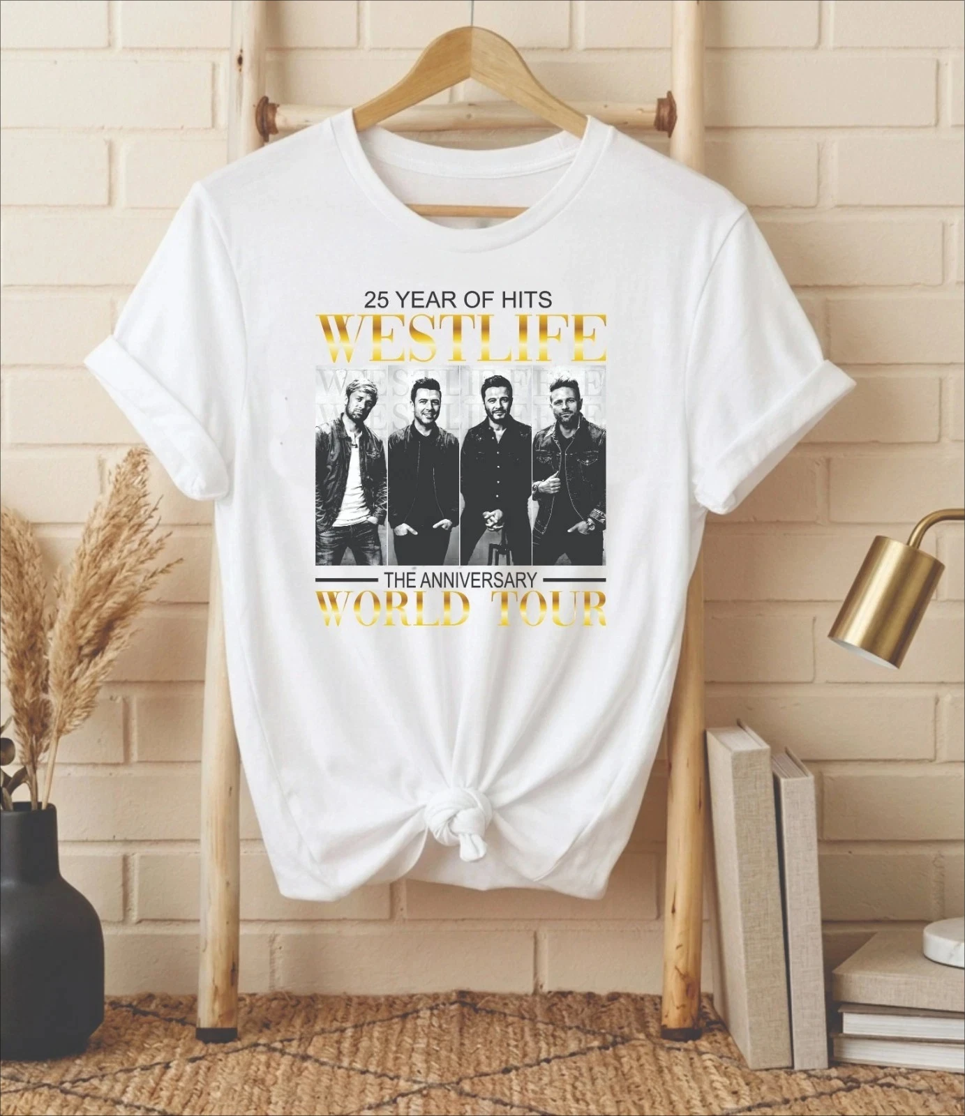 2026 New Family Matching Streetwear Unisex Oversized TShirt Westlife 25 Anniversary World Tour Graphic Print Short Sleeve Tshirt
