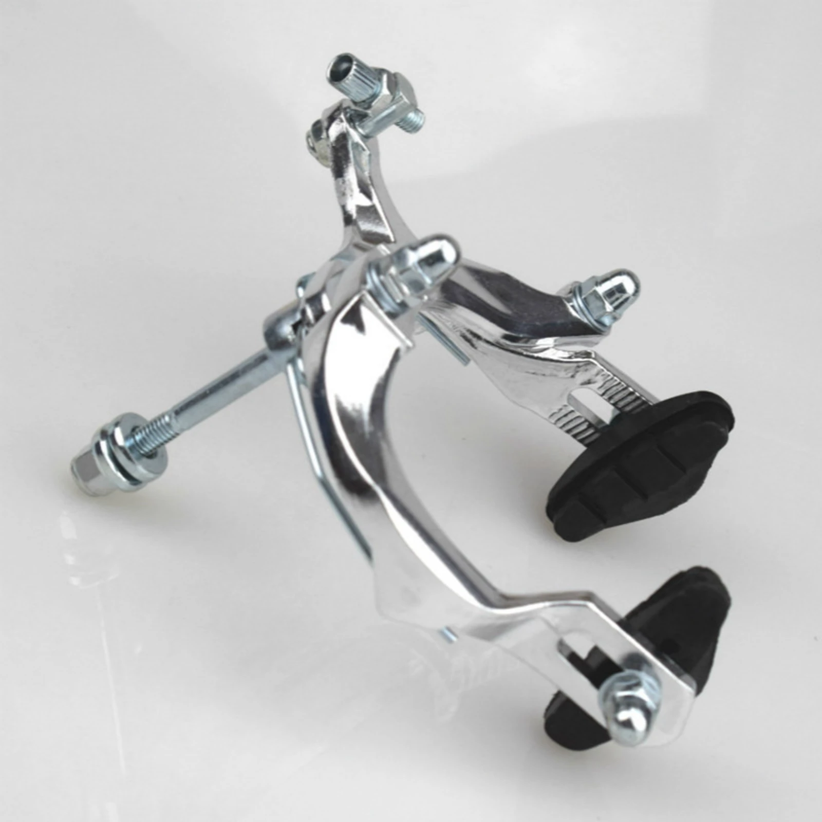 Road Bike Brake Caliper Side Pull Long Reach Arm Bicycle Caliper Brake Dual Pivots Aluminum Alloy 75-94mm Silver for Road Bike