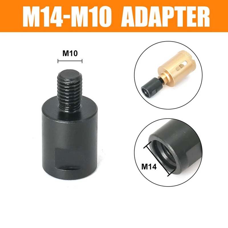 4Pcs M14 M10 5/8 Inch-11 Adapter Angle Grinder Thread Converter Adapter Shaft Connector Polished For Drill Bits Hole Saw