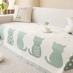 Chenille Sofa Towel Blanket Sectional Sofa Cover Universal Anti-cat Scratch Slipcovers Couch Towel Cover Sofa Blankets