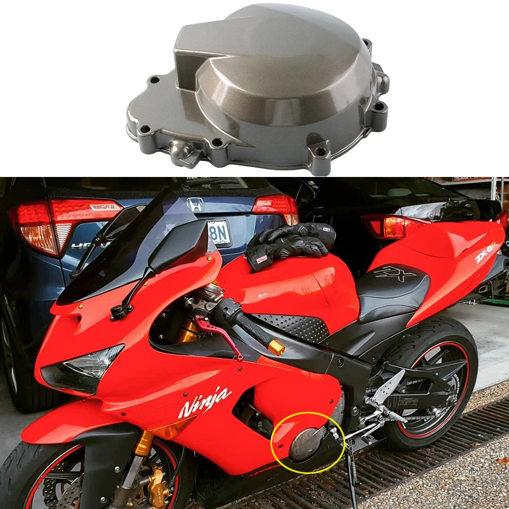 Cubierta del cárter deslizante del estator del motor del lado izquierdo compatible con KAWASAKI Ninja ZX6R 636 2005 2006