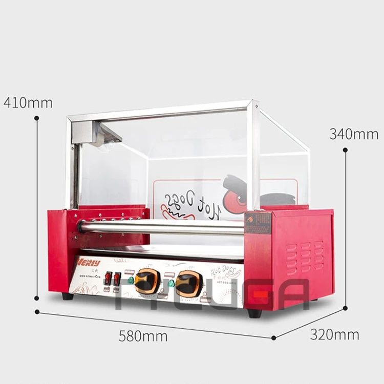 Автоматическая 5/7/9 трубок, машина для хот-догов, коммерческая машина для приготовления колбас для барбекю, шампуры, бездымный антипригарный гриль для барбекю, стейк