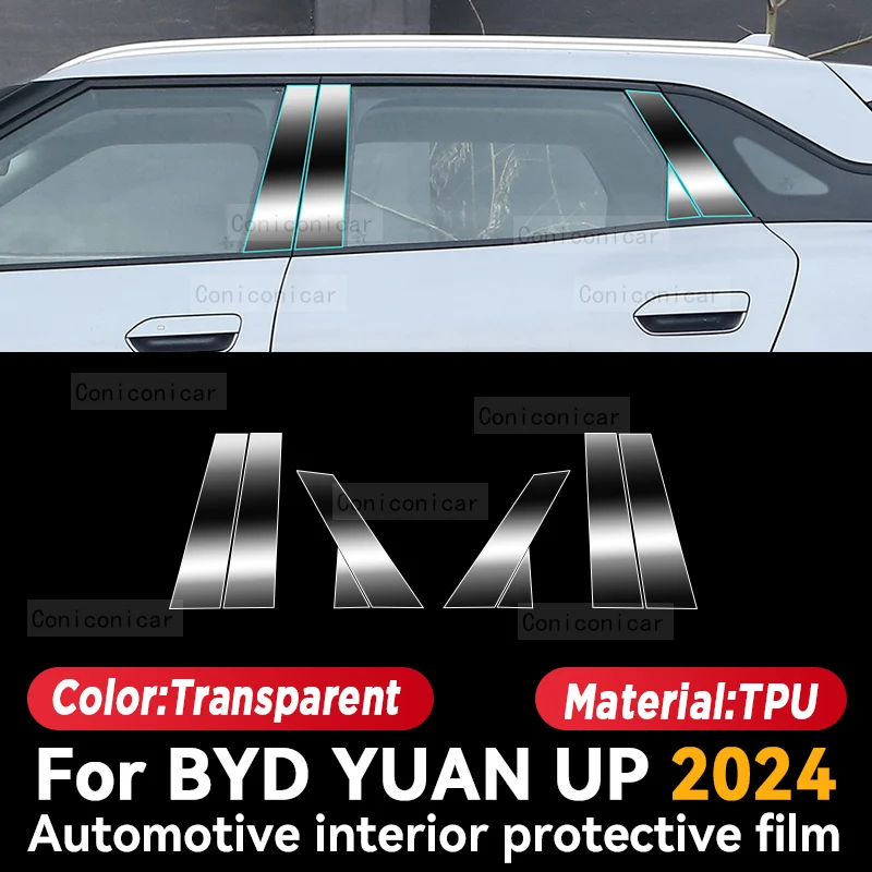 For BYD YUAN UP 2024 Car Interior Center Console Instrument Dashboard Protective Film Anti-scratch Sticker Accessories