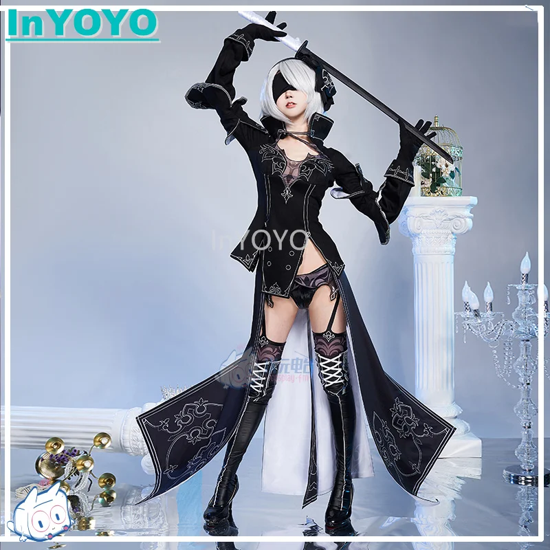 

InYOYO 2B Cosplay NieR: Automata Costume Game Suit Gorgeous Elegant Uniform Halloween Carnival Party Outfit Women S-XL New