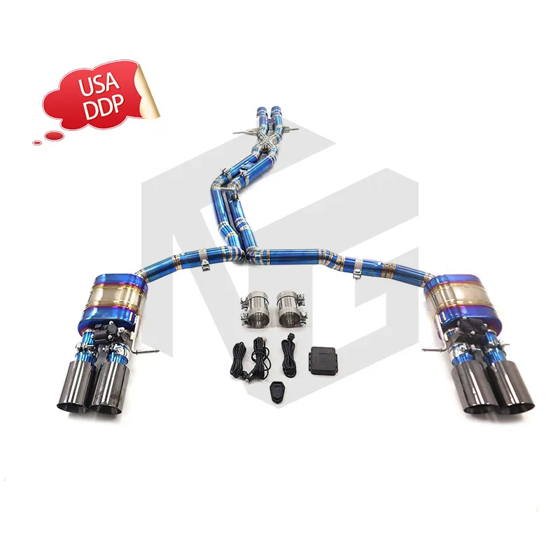 

ING High Performance Titanium Alloy Catback Exhaust for AUDI S8 D5 4.0T Sections Valve control Automobi Accessories System