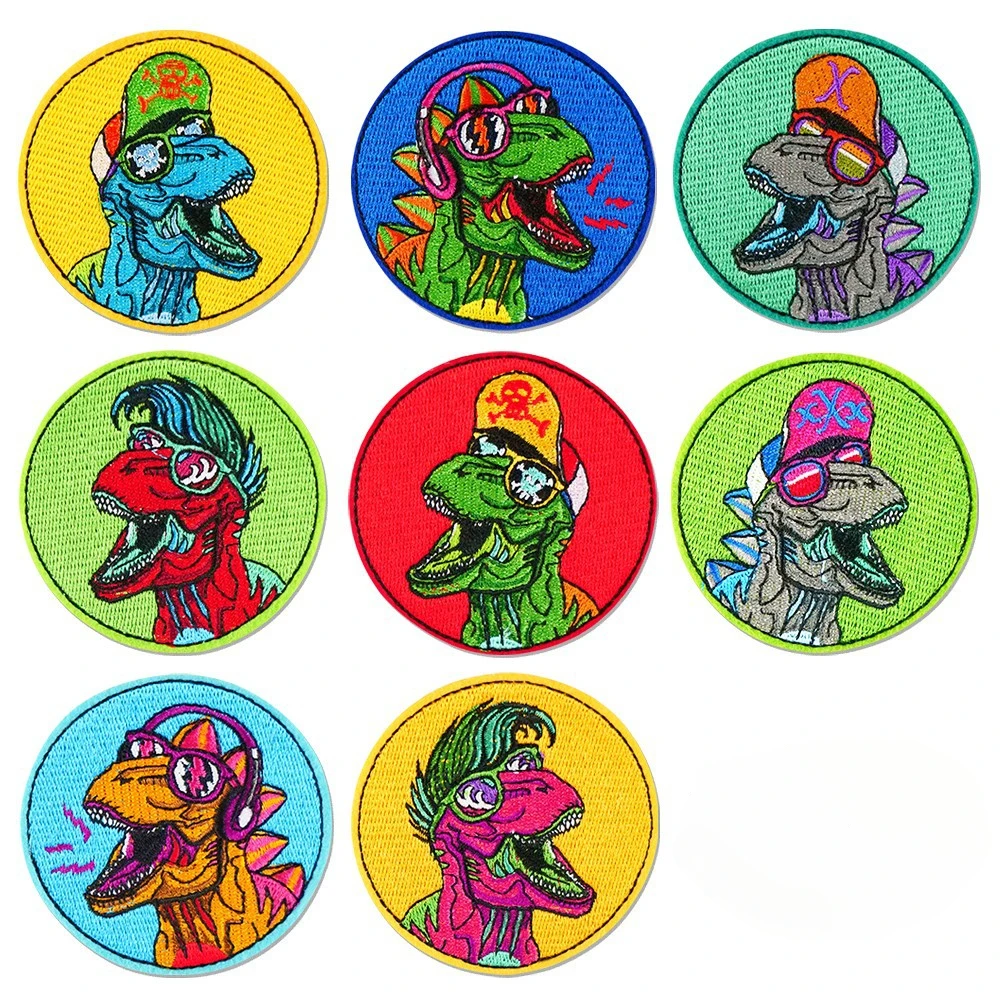 Dinosaurs Emblem Clothing Accessories Badge Sticker Embroidered Embroidery Sticker Iron-on Patches