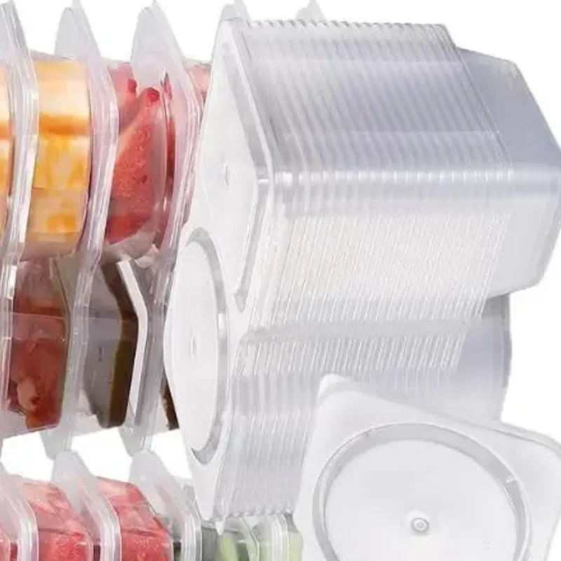 5/10/15/20PCS Double Compartment Condiment Containers With Lids Portable Compartment Snack Boxes Suitable For Outdoor Picnics