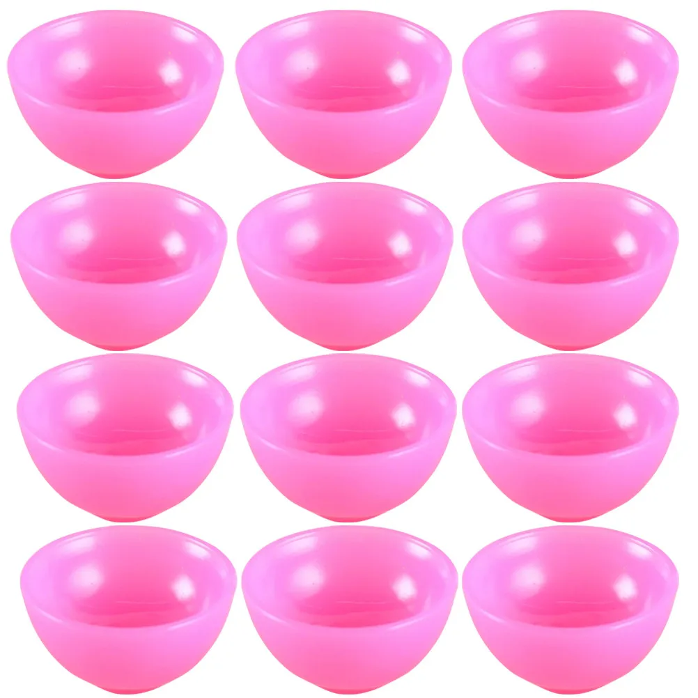 

12Pcs Delicate Miniature Bowls Safe Plastic Mini House Kitchen Supplies for Dollhouse Decoration Mini House Tableware Set