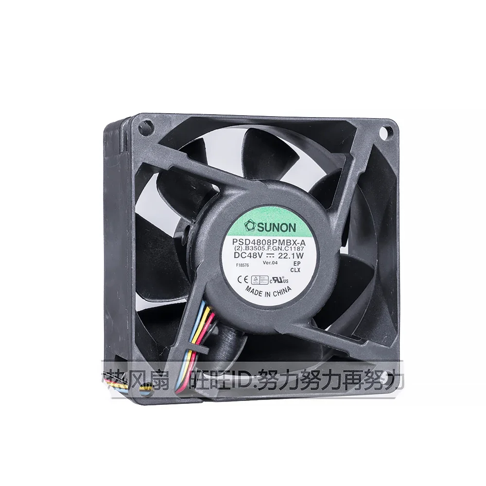 For Sunon PSD4808PMBX-A 80*80*38MM 80mm DC 48V 22.1W Server Square inverter axial cooling Fans