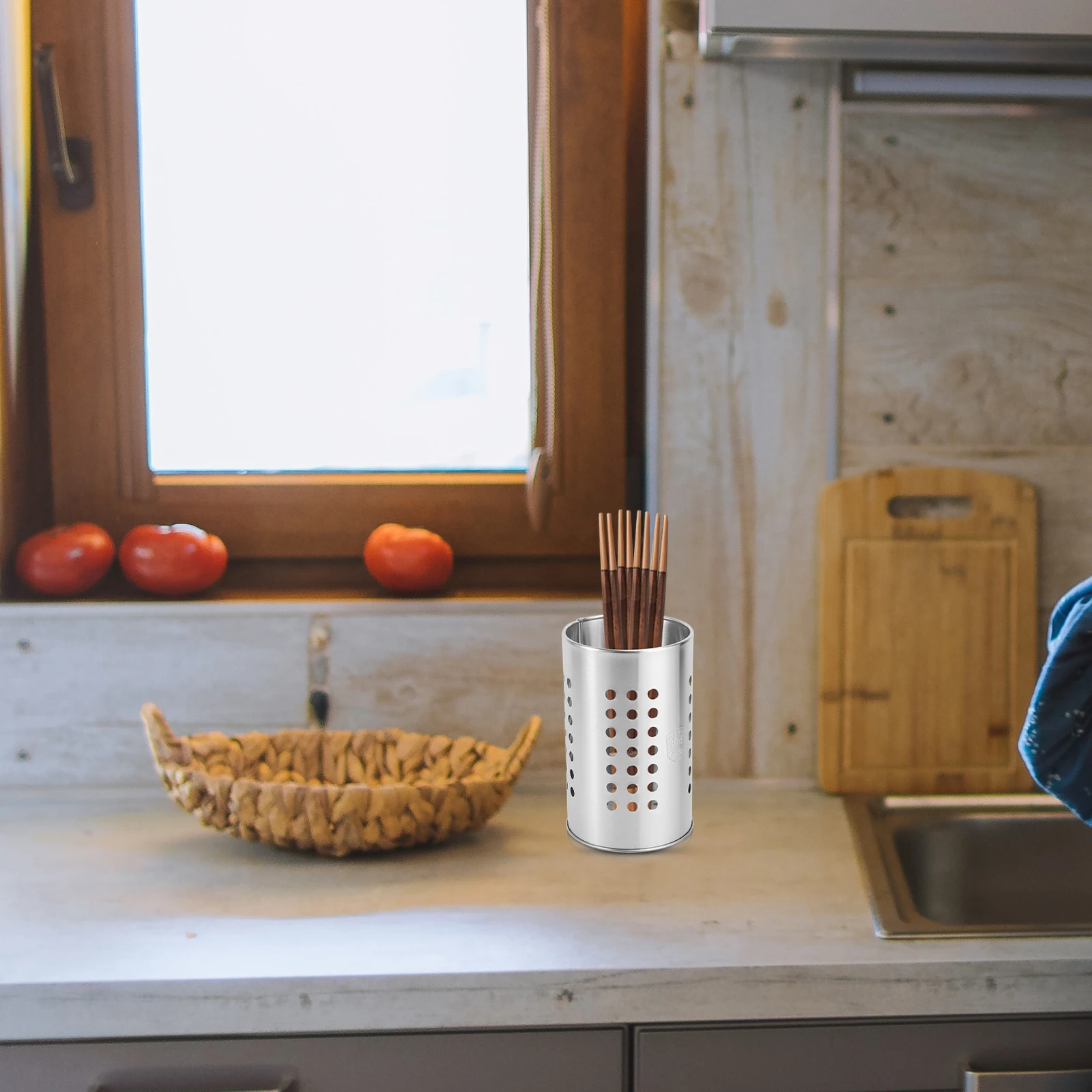 

Stainless Steel Chopsticks Holder Multifunctional Utensil ganizer Draining Rack Large Capacity EcoFriendly Design For