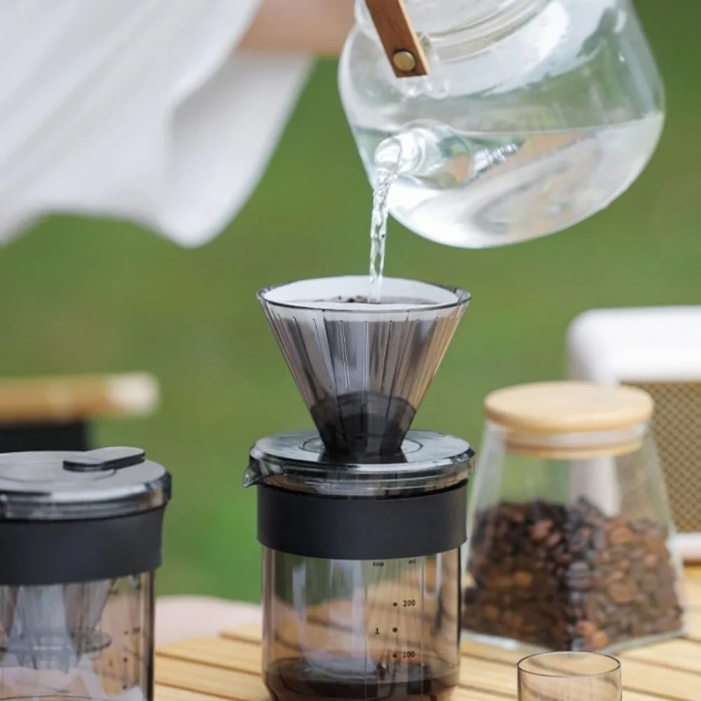 

Портативная кофеварка 3 в 1 с ручным завариванием, многоразовая капельница, кофеварка со шкалой, кофеварка для отдыха на колесах