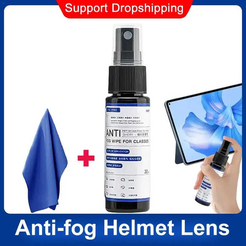 

Anti-Fog Lens Spray 30ml Defogger Glass Cleaner Anti-Fog Agent For Clear Sight Portable Defogger Spray For Camera Lenses Mirrors