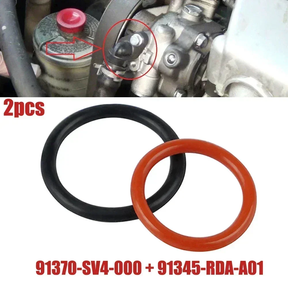 

Carhome Power Steering Pump O Ring 91345-RDA-A01 +91370-SV4-000 Fit For Acura TL 98-08 Power Steering Pump O-Ring Useful