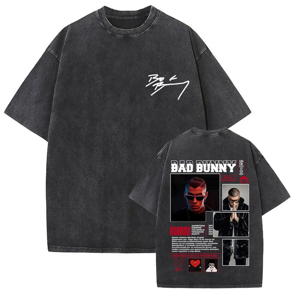 

Washed Vintage Bad Bunny T-shirt Un Verano Sin Ti T Shirt Debi Tirar Mas Fotos DTMF Tshirt Men Women Hip Hop Oversized T-shirts
