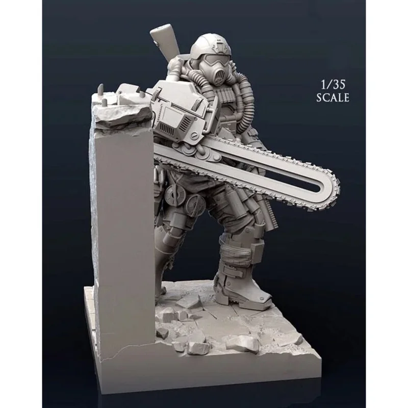 1/35 Resin Model Figure Soldier GK Biochemical Special, Colorless and Self -Assembled