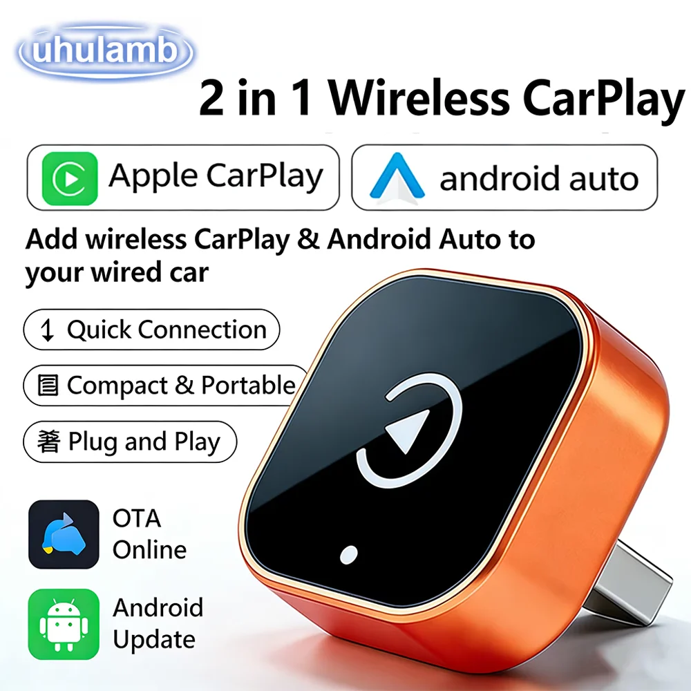 Carplay Android Auto Wireless Adapter Smart AI Box Car OEM Wired Android Auto To Wireless USB Dongle for Toyota Volvo