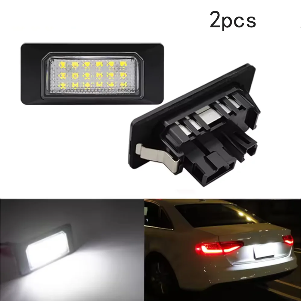 2 قطعة ضوء لوحة ترخيص LED ، 6500 كيلو درجة حرارة اللون ، مناسبة لأودي Q3 Q5 A1 S1 A3 A4 S4 A5 A6 S6 RS6 A7 S7 RS7 TT Canbus