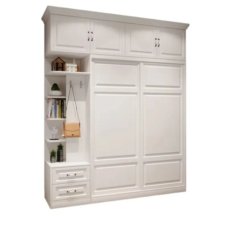 Aesthetic Luxury Wood Wardrobes Orgnizer Drawers Wooden Locker Clothes Wardrobes Bedroom Storage Armoire Chambre Home Furniture