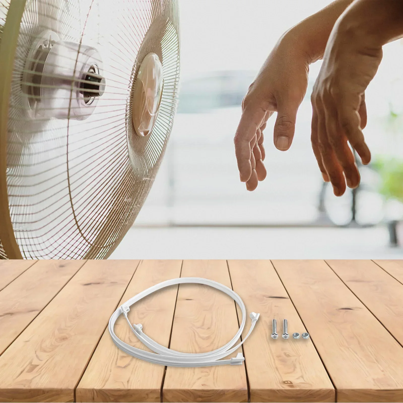 Griglia del ventilatore elettrico Cerchio in rete di plastica da piccolo pollice Viti in plastica Griglia della ventola Anello a rete del ventilatore da pavimento Cerchio in rete di plastica