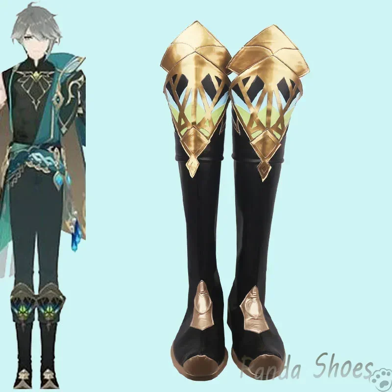 

Genshinimpact Alhaitham Обувь для косплея Аниме Игра Cos Длинные черные сапоги Alhaitham Косплей Костюм Опора Обувь для Хэллоуина