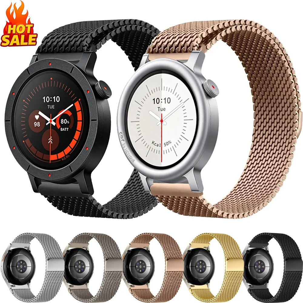 18mm 20mm 22mm Stahlgeflecht-Milanese-Armband für OPPO Watch X3-X2-X-S/X3 mini, magnetisches, atmungsaktives Armband für CMF Watch 3 2 1 Pro