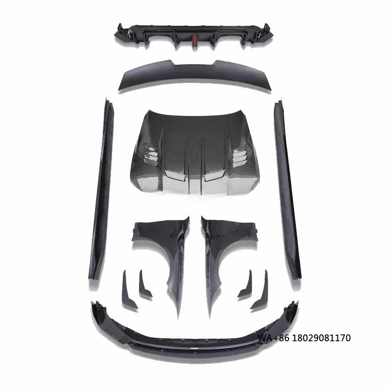 طقم الجسم طقم الجسم لـ 4 Series M4 2021-on ألياف الكربون سيارة الجبهة الشفة المفسد الجبهة منحرف الناشر الوفير