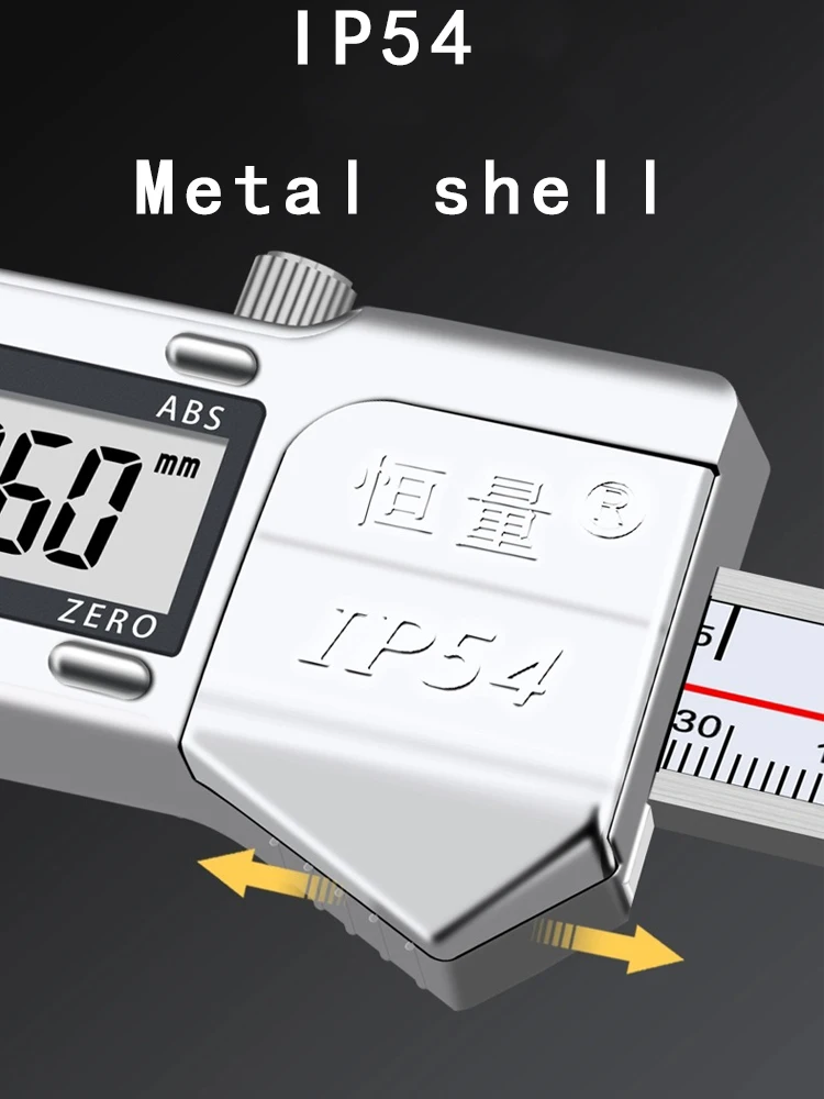 HENGLIANG Digital Caliper with Round Measuring Points for Inside Grooves 24-150mm 25-200mm 30-300mm 0.01mm 80-500mm