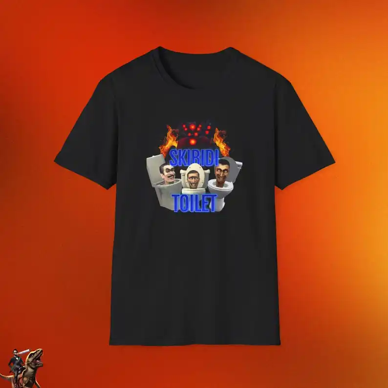 Skibidi Toilet Sigma Ohio Gyatt Funny Brainrot T-Shirt