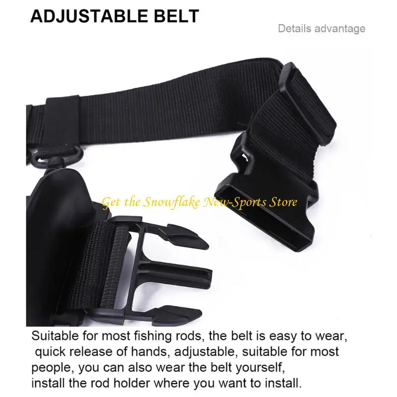 E56D Wading Belt Fishing Tackle Belt Rod Holder Plastic Wader with Poles Inserter