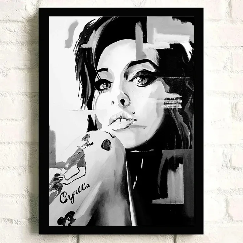 Famous Music Singer Amy Winehouse Vinatge Fashion Posters Canvas Painting and Prints Wall Art Modern Picture for Room Home Decor