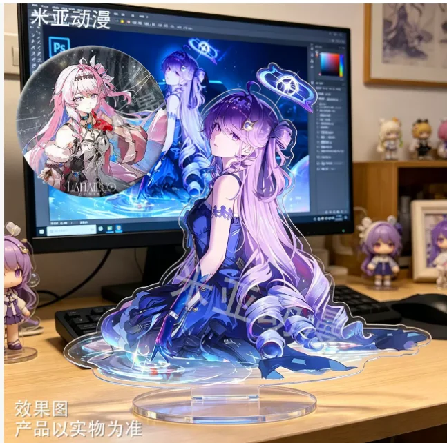 Japanese Anime Wuthering Waves Denia Acrylic Double-Sided Stand Figure Model Plate Cosplay Collection Desktop Decor Gifts