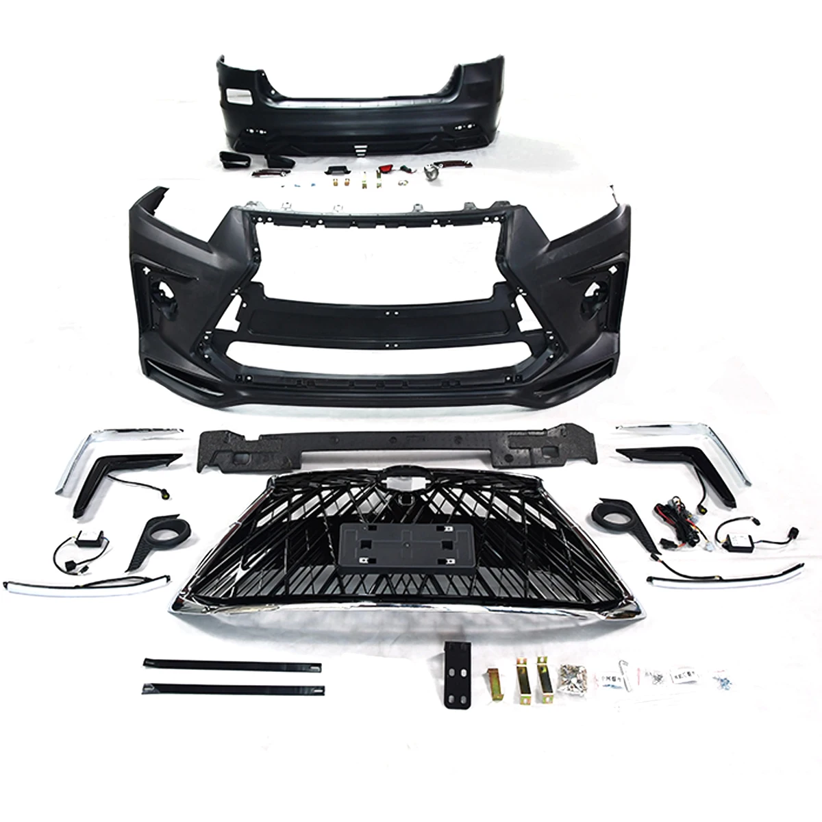 

Body Kit Include Grill Bumper for Toyota Highlander 2012-2014 Upgrade to Lexus Appearance.