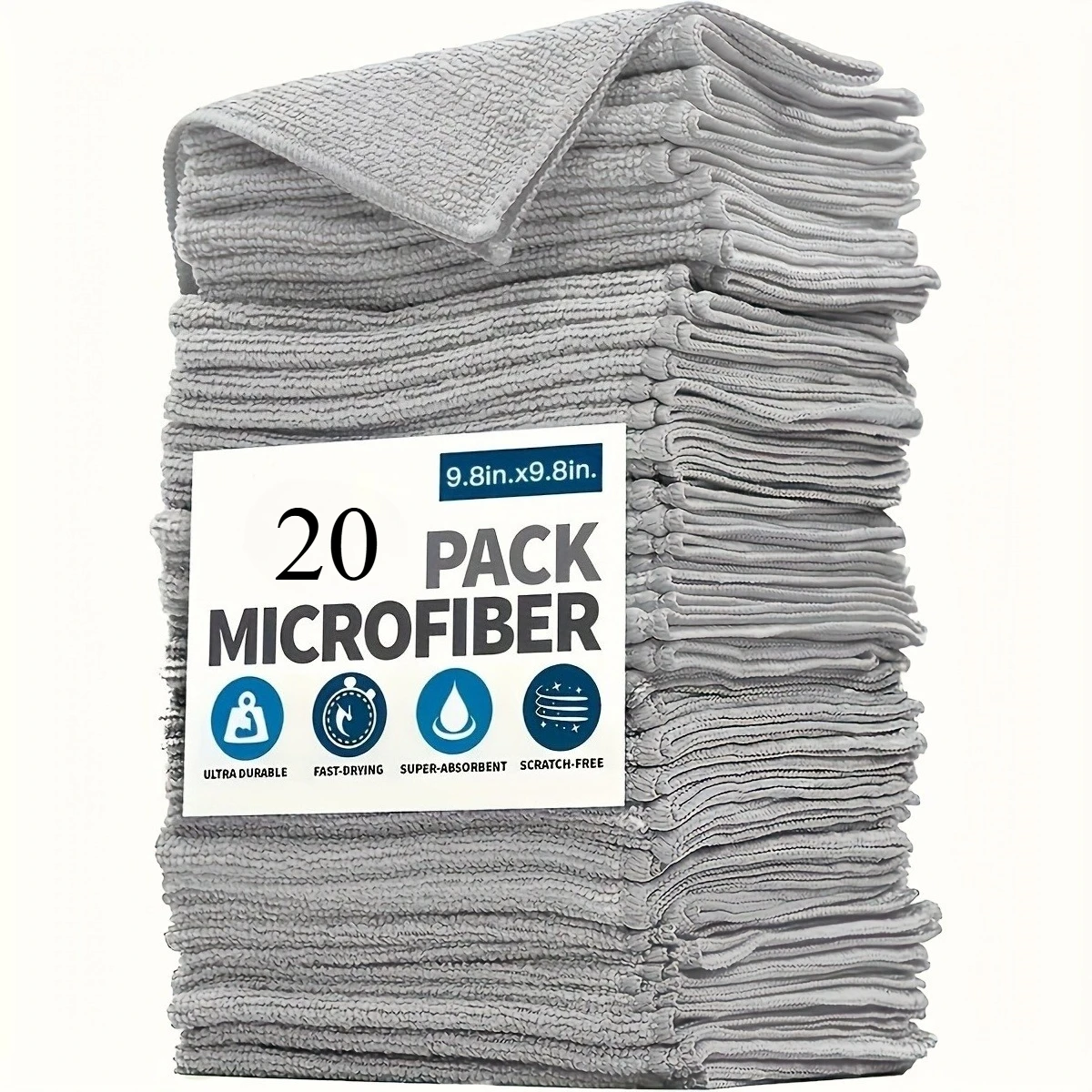 Thicken Microfiber Cleaning Cloths Lint Free Microfiber Cleaning Towel Cloths Reusable Cleaning Towels Absorbent for Car Window image 3