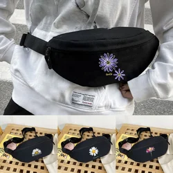 2022 Women Waist Bag Men Fanny Pack Daisy Print Banana Bag Hip Bum Money Pouch Ladies Fashion Travel Shoulder Purse Belly Pocket