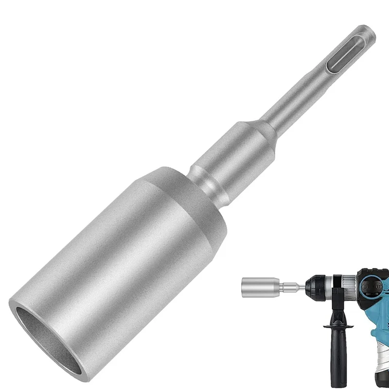 A76I SDS-Plus T Post Ground Rod Driver, Drill Bit Driver Durable Hammer Drill Rod Converter for Hammer Drill Grounding Rods C