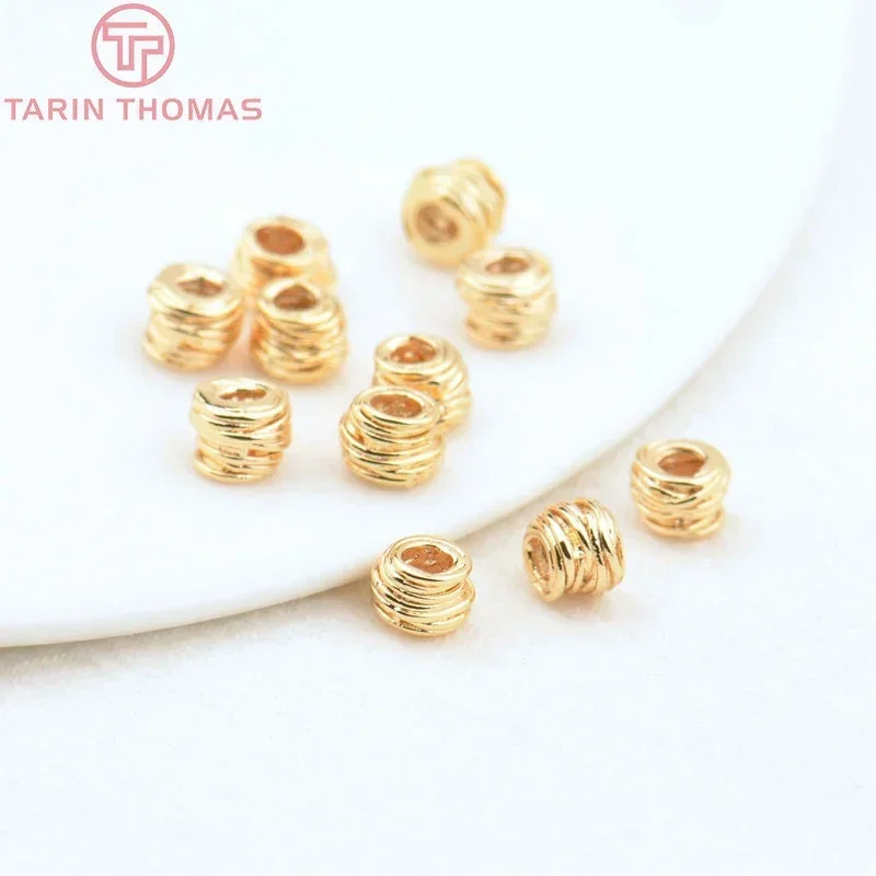 (3862)10PCS 4x5MM Hole 2MM 24K Gold Color Brass Irregular Beads High Quality Diy Jewelry Findings Accessories Wholesale