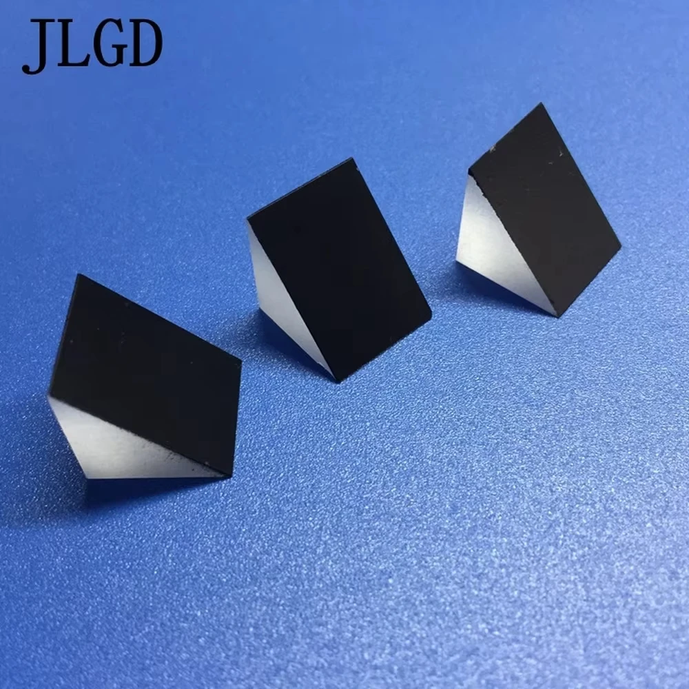 5mm 10mm 15mm 20mm 25mm 30mm Optical K9 glass right-angle prism with 45-degree internal reflection coating and blackened.