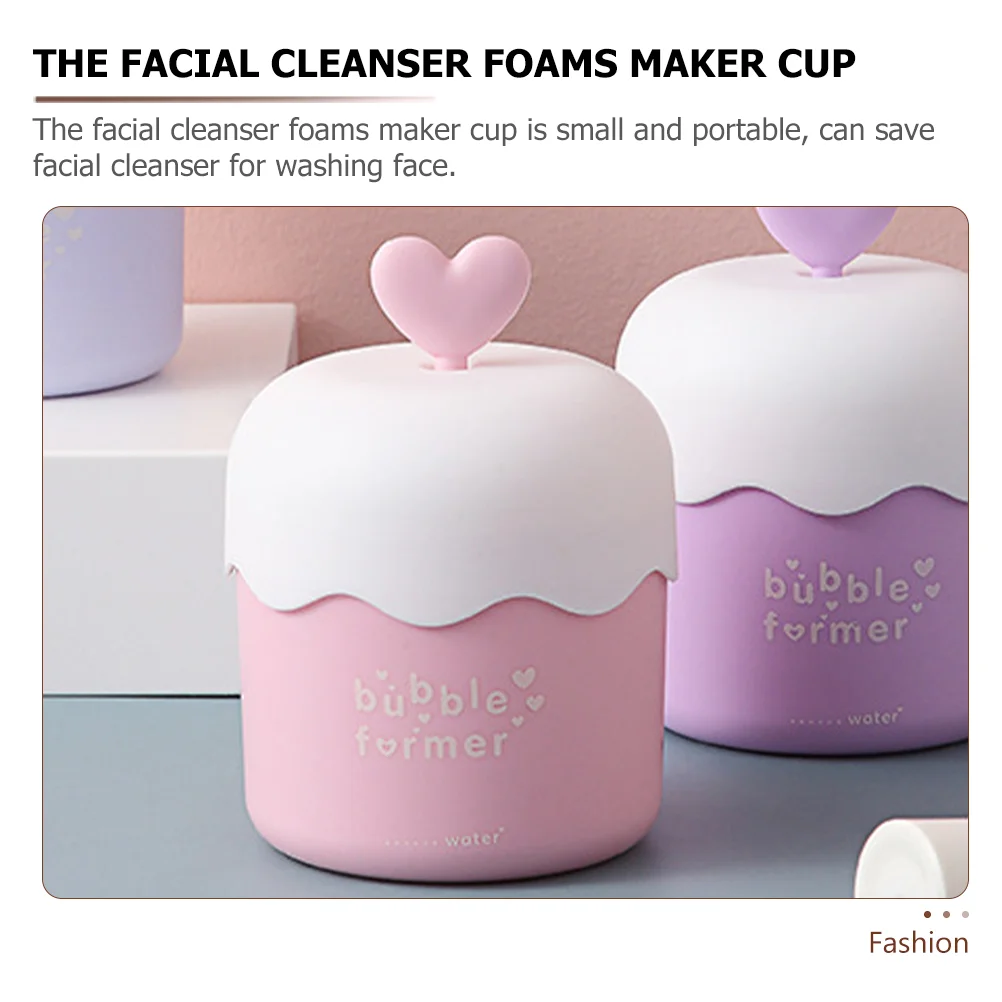 2 Pcs Bubbler Face Cleanser Maker Foam for Wash Washing Foams Cup Machine Portable Facial Plastic Child