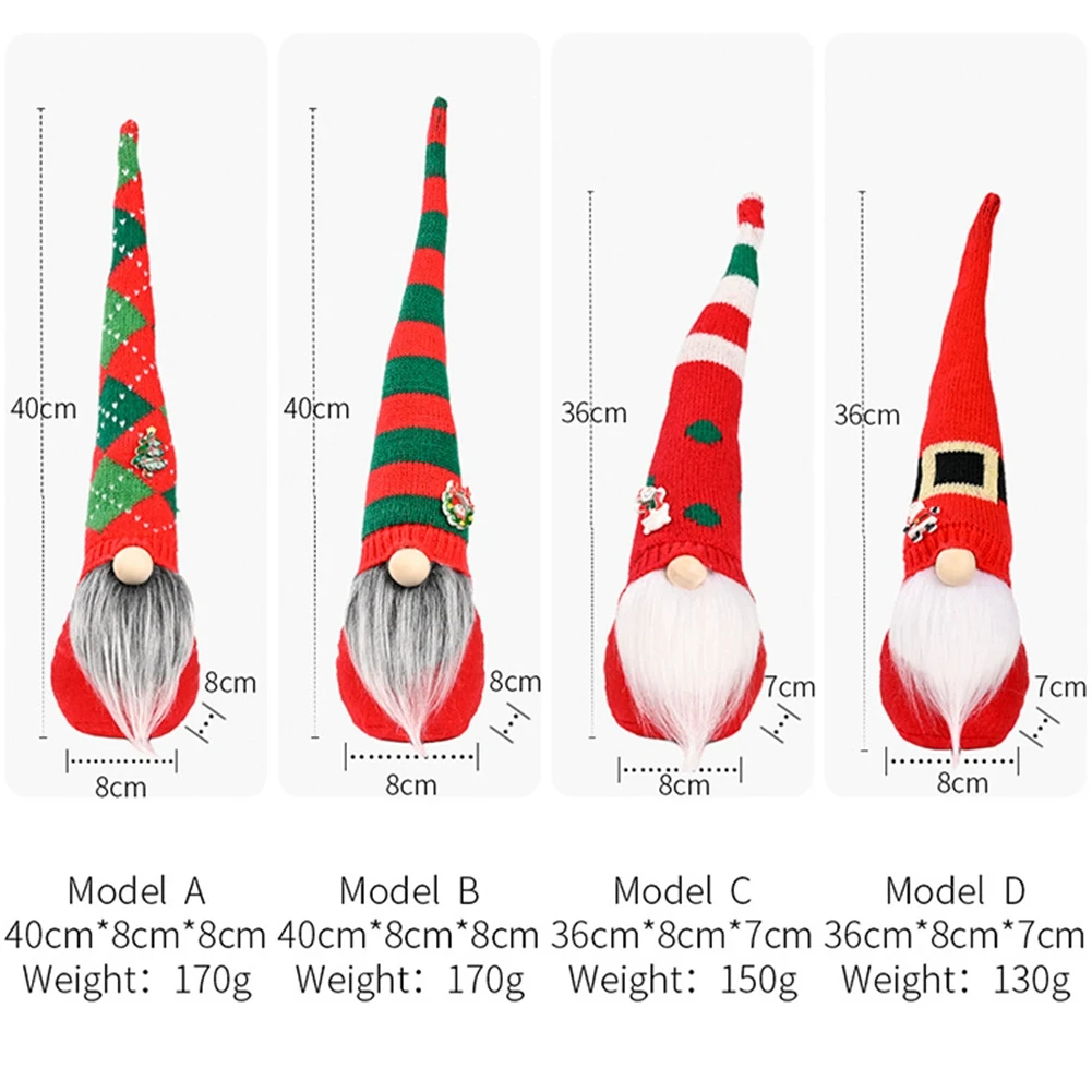 ABLU-dánño duende, decoración navideña para el hogar, Gnomo nórdico, Dios tierra, Gnomo sin rostro de felpa, adornos navideños, Gnomo de Papá Noel, Rudolph