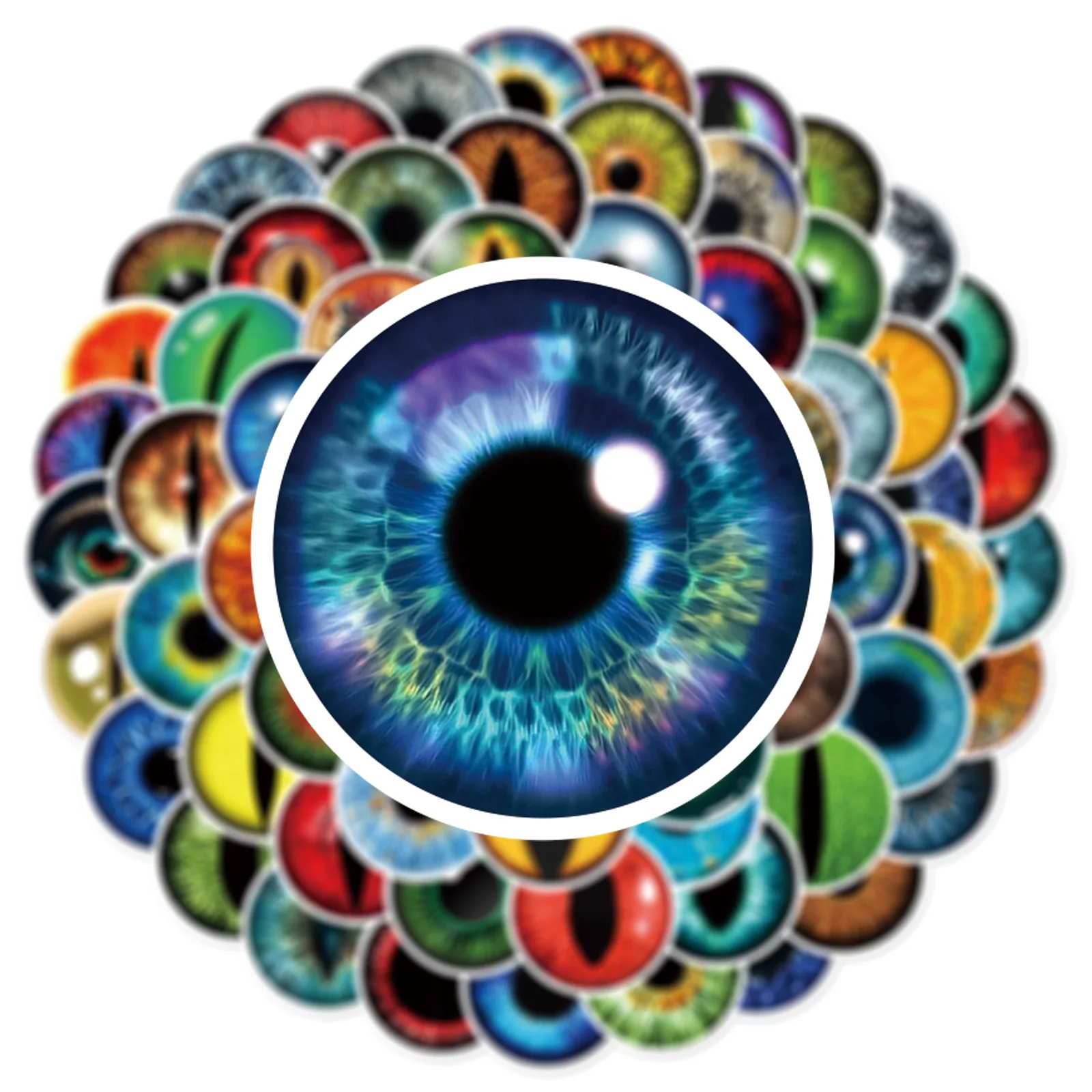 10/40/80pcs Horror Art Eyeball Stickers Aesthetic for Phone Luggage Guitar Luggage Car Laptop Motorcycle Helmet Cool Sticker Toy