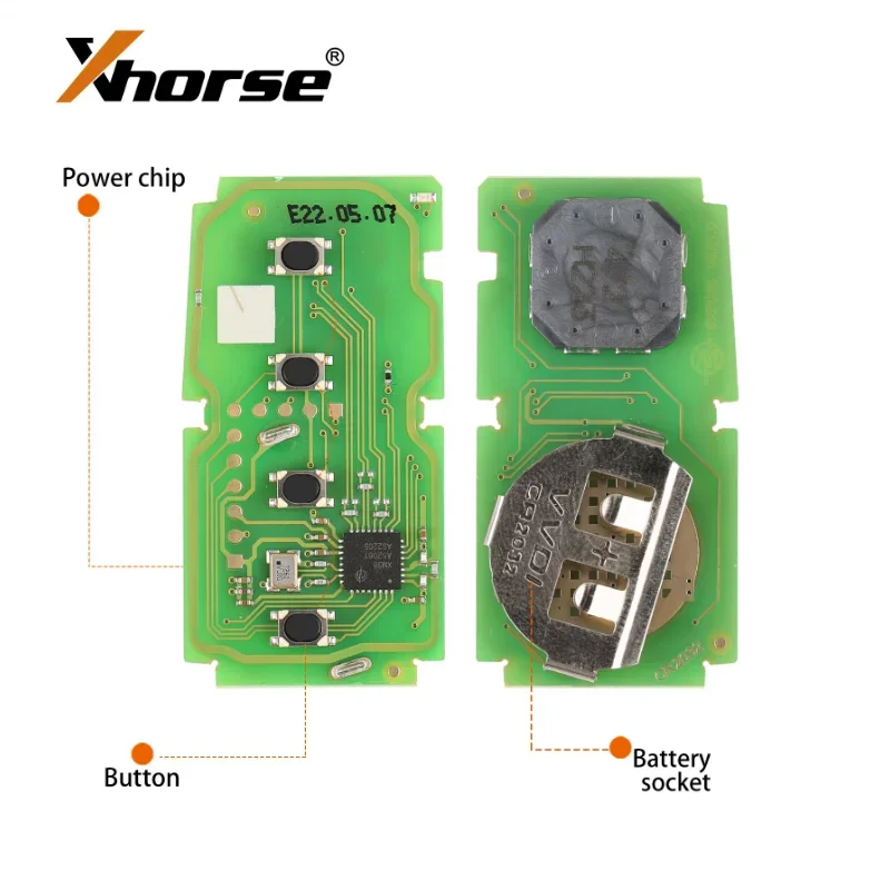 VVDI XM38 Smart Key Fob Universal For Toyota 4D 8A 4A Chip XSTO01EN Global Xhorse VVDI Key Tool Support 312 314 315 434 Generate