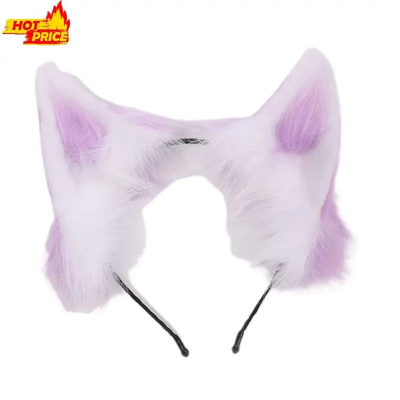 

Long Fur Animal Ears Headbands Plush Hair Hoop Handmade Cosplay Accessories
