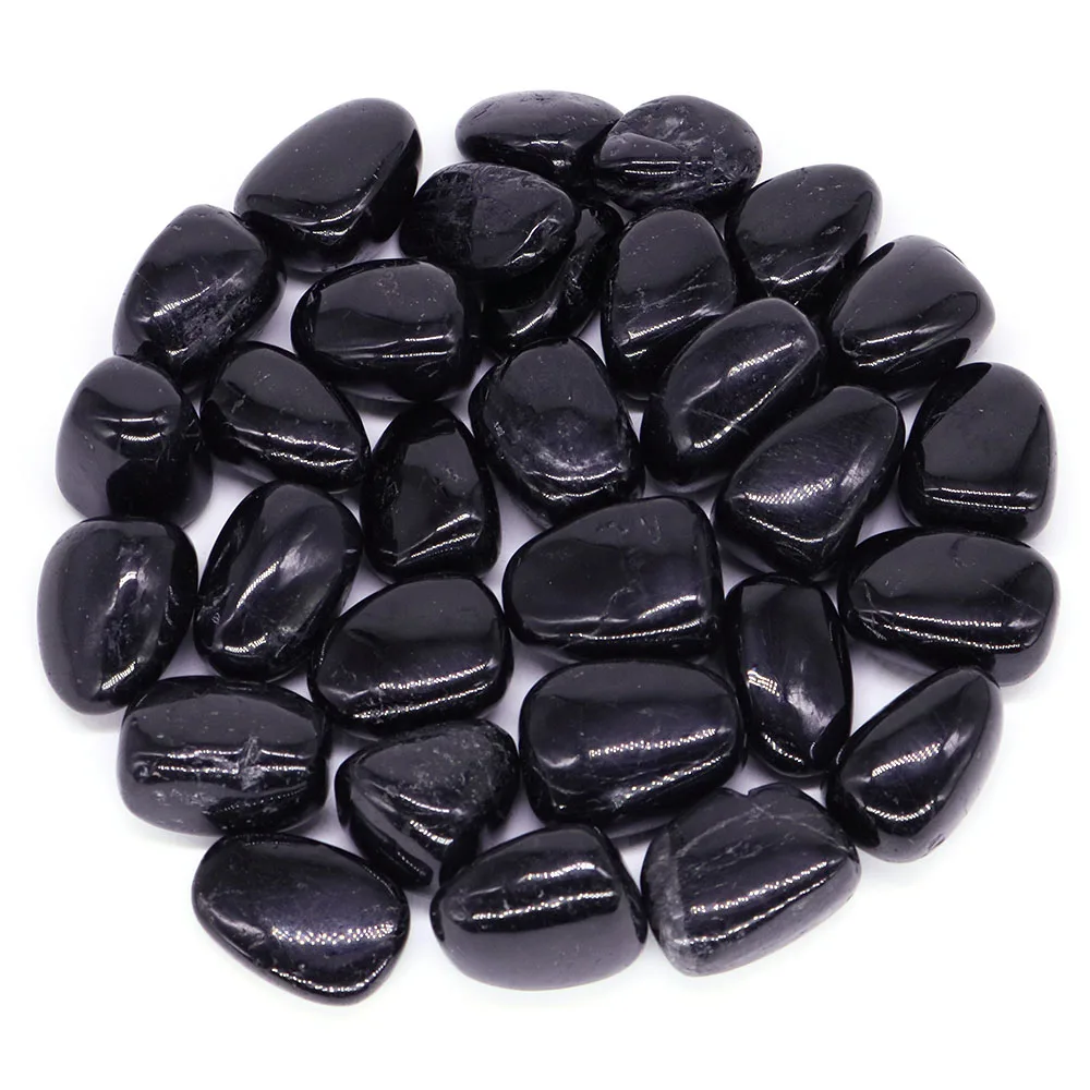 Natural Black Tourmaline Crystal Reiki Healing Tumbled Stones Minerals Bulk Gemstone Home Decoration Fish Tank Aquarium Specimen