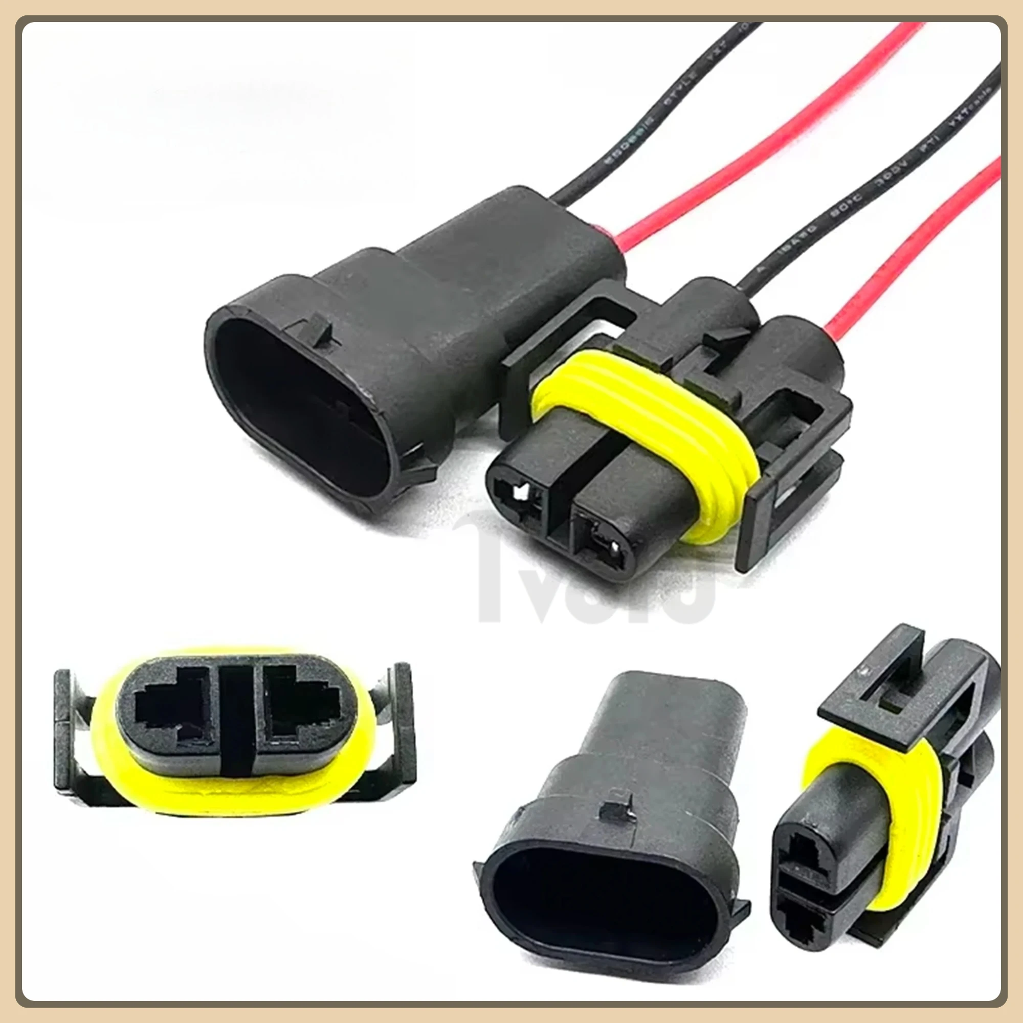 

1/5/10 Sets 2 Pin H8 H11 Adapter Wiring Harness Car Auto Connector 12124819 with 15cm Cable for HID LED Headlight Fog Light Plug