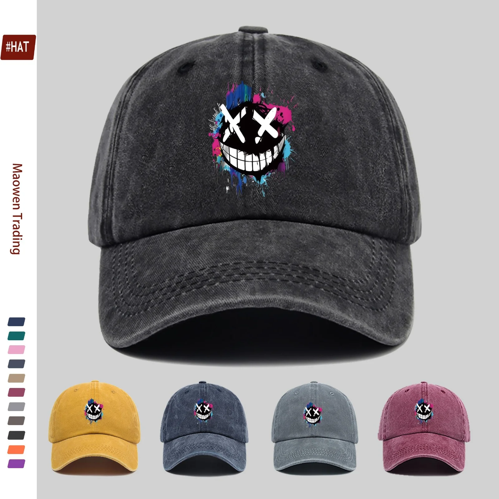 1pc Fashion Splatter Print Baseball Cap, Summer New Elegant Women'S Printed Design Casual Hat, Truck Driver Comfortable Lightwei