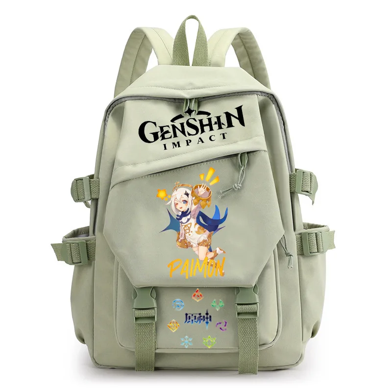 Genshin Impact Anime Backpack Children Boys Girls Oxford Waterproof Large Capacity Schoolbag Women Men Teens Travel Laptop Bag