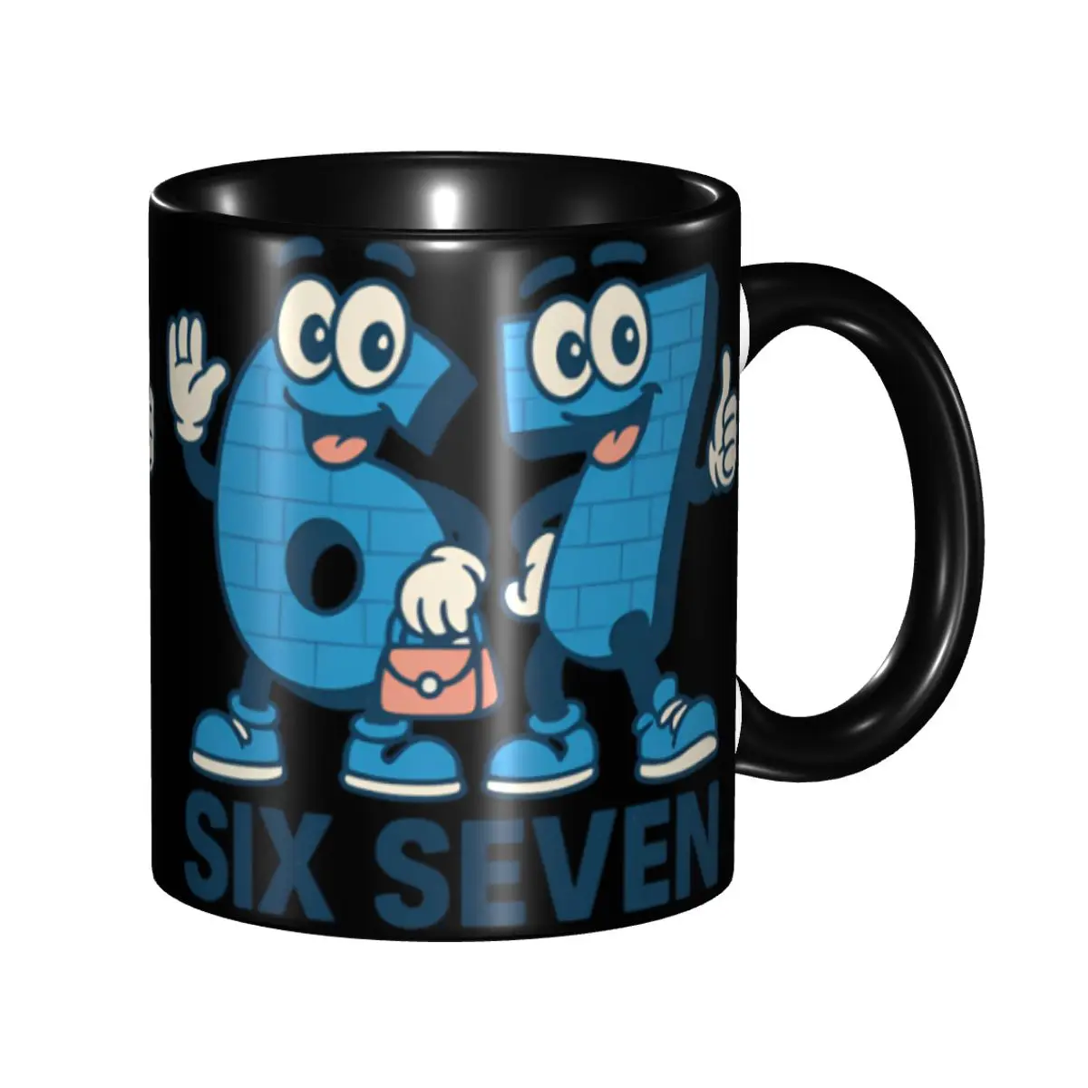 Fun Santa 67 Christmas 6 7 Meme Gen Alpha Meme Six Seve Tea Cup Party Mug