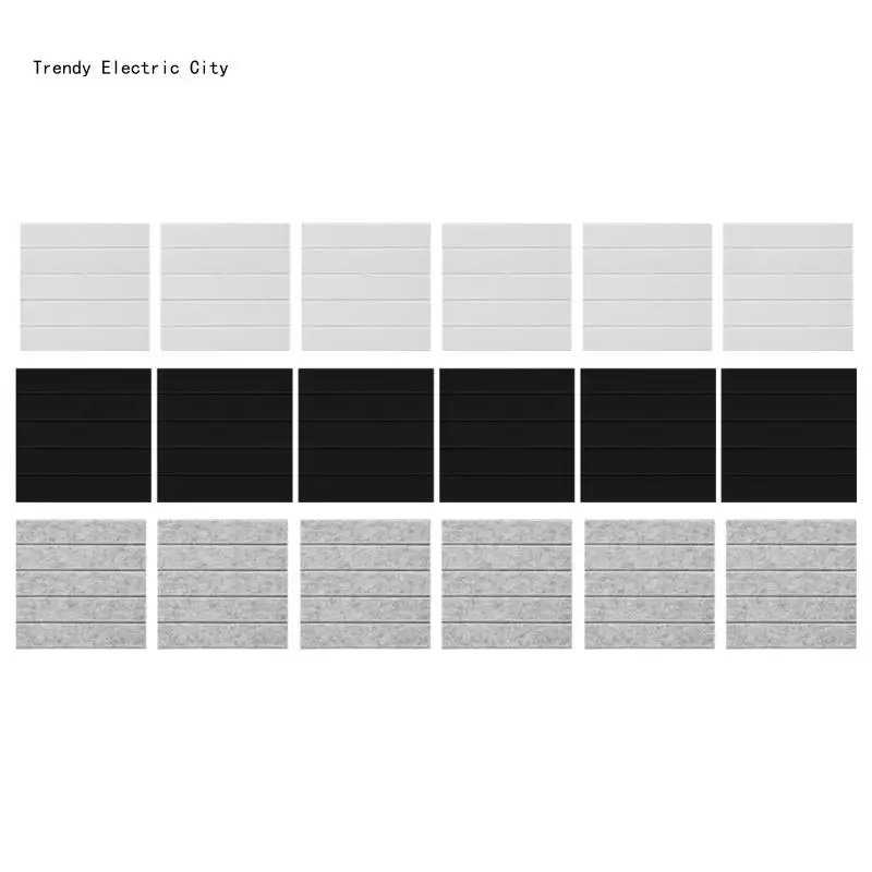 

R9CD 12 Pieces Acoustic Foam Wall Panels Flame Retardant Sound Absorption Tiles